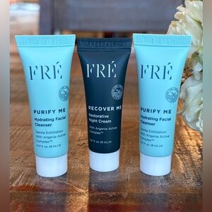 New FRE Purify Me FACIAL CLEANSER Duo & Recover Me Restorative NIGHT CREAM Minis